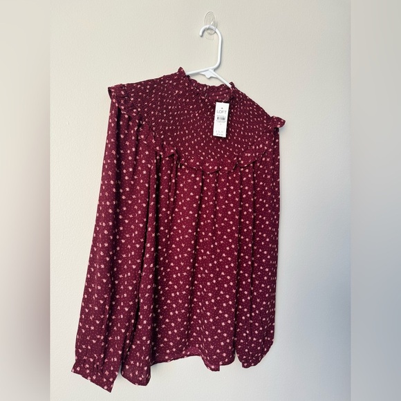 Monarch Ruffle Smocked Yoke Blouse Size S - Picture 4 of 11